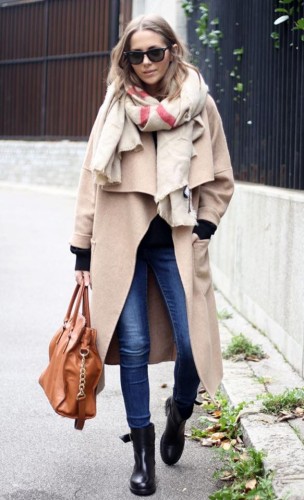 Day look nude coat by modates.gr